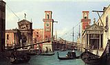 Canaletto Famous Paintings - View of the Entrance to the Arsenal